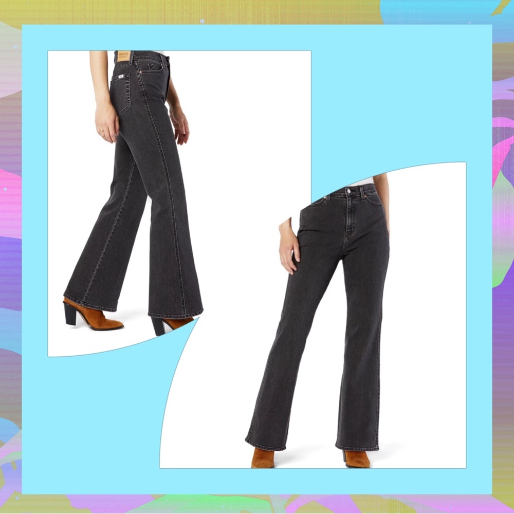 Sz 4 Signature by Levi Strauss & Co. Women's Heritage High Rise Flare Jeans
